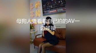 母狗人妻看着自己拍的AV一边挨操