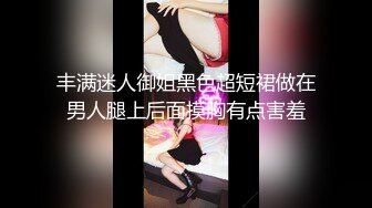 丰满迷人御姐黑色超短裙做在男人腿上后面摸胸有点害羞