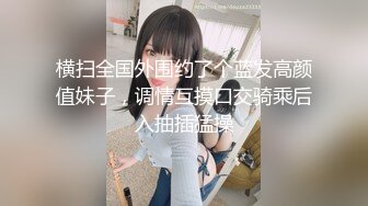 横扫全国外围约了个蓝发高颜值妹子，调情互摸口交骑乘后入抽插猛操